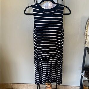 Torrid Navy and White Striped Midi Dress